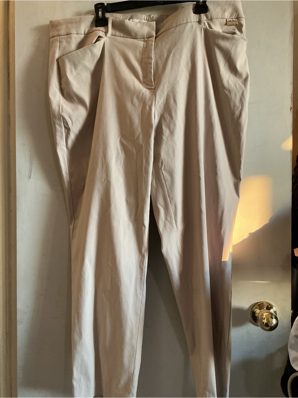 Calvin Klein Men's Slim Fit Chinos in Light Khaki